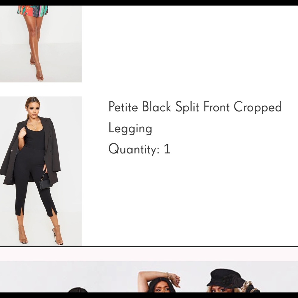 Pretty little thing petite split front leggings